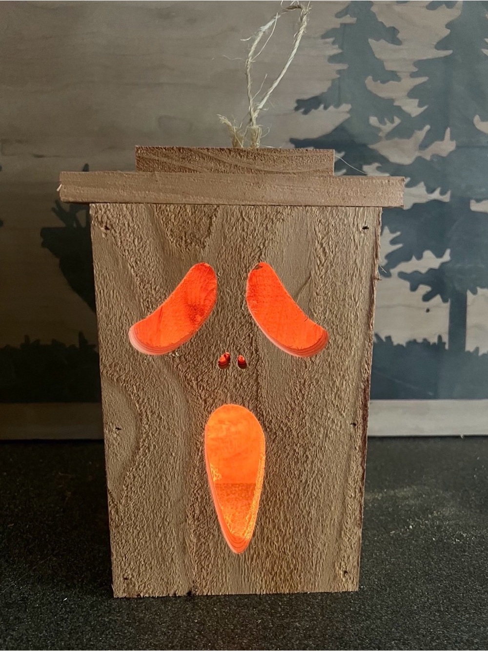 Halloween Lantern with Scream face